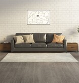 VidaXL Salontafels 2 st met metalen poten 50x50x40 cm bruineikenkleur