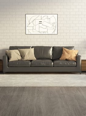 VidaXL Salontafels 2 st met metalen poten 50x50x40 cm bruineikenkleur