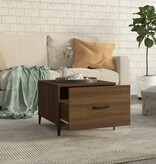 VidaXL Salontafels 2 st met metalen poten 50x50x40 cm bruineikenkleur