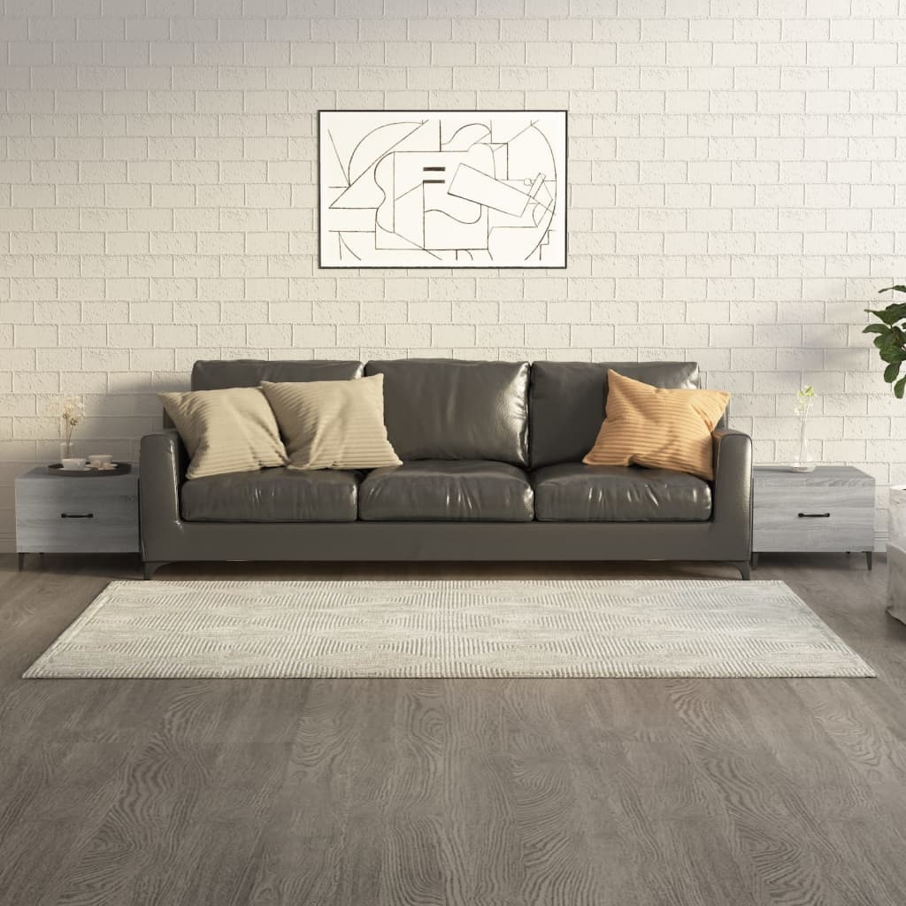 VidaXL Salontafels 2 st met metalen poten 50x50x40 cm grijs sonoma