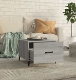 VidaXL Salontafels 2 st met metalen poten 50x50x40 cm grijs sonoma