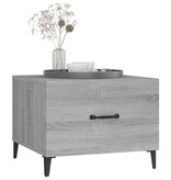 VidaXL Salontafels 2 st met metalen poten 50x50x40 cm grijs sonoma