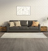 VidaXL Salontafels 2 st met metalen poten 50x50x40 cm gerookt eiken