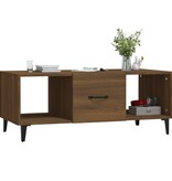 VidaXL Salontafel 102x50x40 cm bewerkt hout bruineikenkleurig