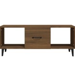 VidaXL Salontafel 102x50x40 cm bewerkt hout bruineikenkleurig