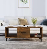 VidaXL Salontafel 102x50x40 cm bewerkt hout gerookt eikenkleurig