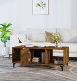 VidaXL Salontafel 102x50x40 cm bewerkt hout gerookt eikenkleurig