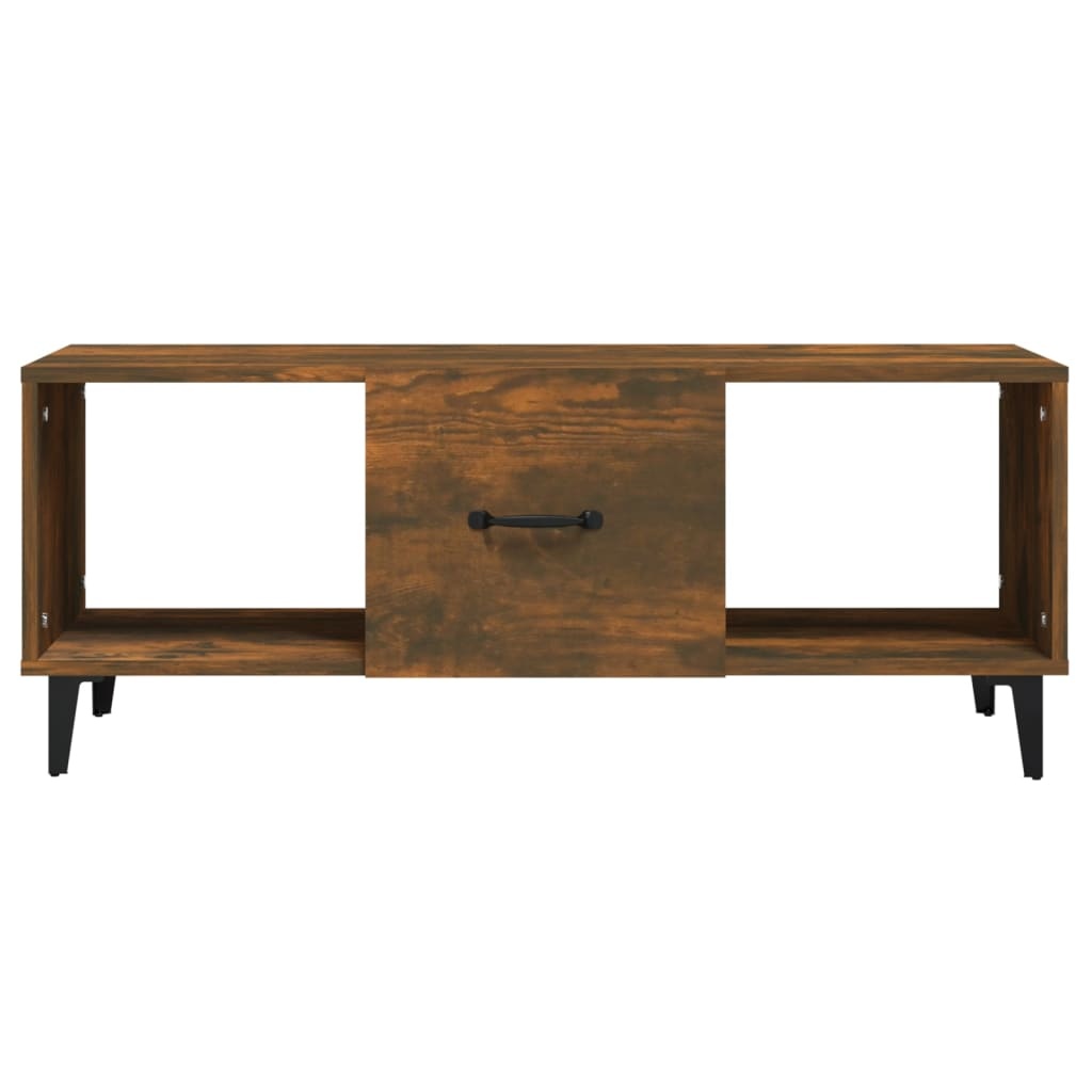 VidaXL Salontafel 102x50x40 cm bewerkt hout gerookt eikenkleurig