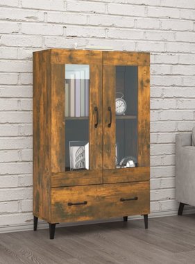 VidaXL Hoge kast 70x31x115 cm bewerkt hout gerookt eikenkleurig