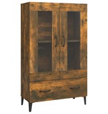 VidaXL Hoge kast 70x31x115 cm bewerkt hout gerookt eikenkleurig