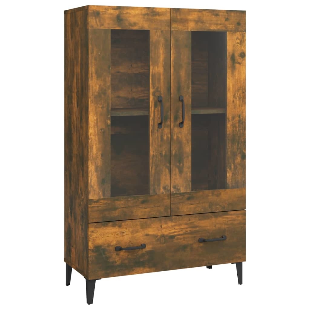 VidaXL Hoge kast 70x31x115 cm bewerkt hout gerookt eikenkleurig