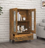 VidaXL Hoge kast 70x31x115 cm bewerkt hout gerookt eikenkleurig