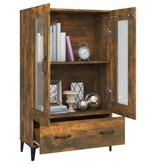 VidaXL Hoge kast 70x31x115 cm bewerkt hout gerookt eikenkleurig
