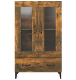 VidaXL Hoge kast 70x31x115 cm bewerkt hout gerookt eikenkleurig