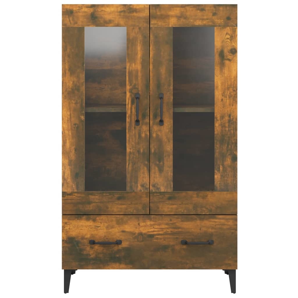 VidaXL Hoge kast 70x31x115 cm bewerkt hout gerookt eikenkleurig