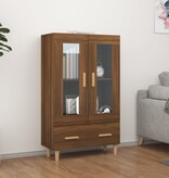 VidaXL Hoge kast 70x31x115 cm bewerkt hout bruineikenkleurig