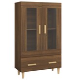 VidaXL Hoge kast 70x31x115 cm bewerkt hout bruineikenkleurig