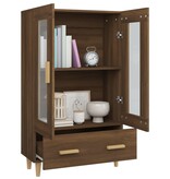 VidaXL Hoge kast 70x31x115 cm bewerkt hout bruineikenkleurig