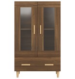 VidaXL Hoge kast 70x31x115 cm bewerkt hout bruineikenkleurig