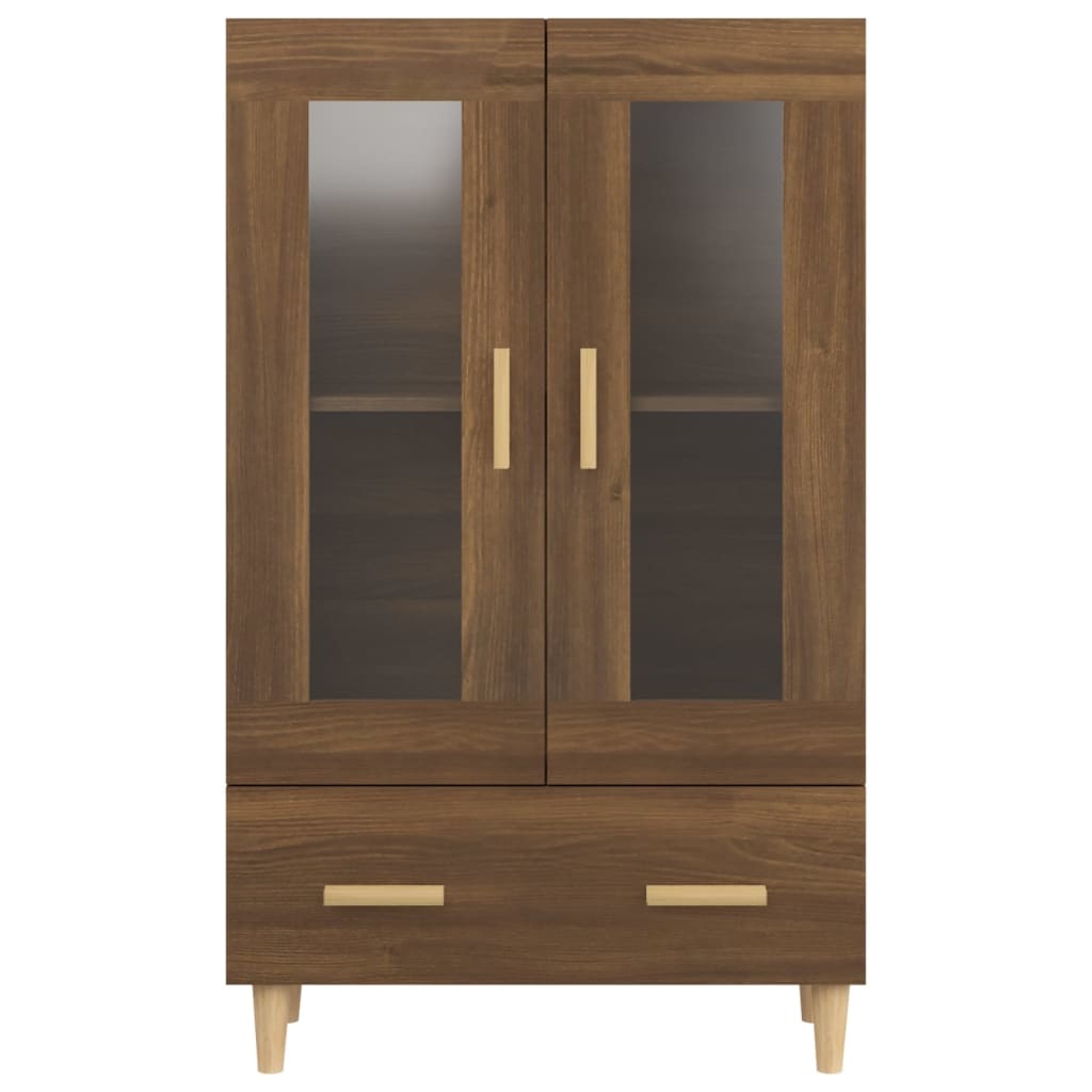 VidaXL Hoge kast 70x31x115 cm bewerkt hout bruineikenkleurig