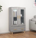 VidaXL Hoge kast 70x31x115 cm bewerkt hout grijs sonoma eikenkleurig