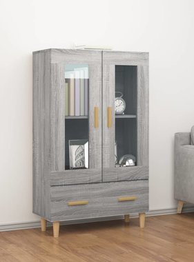 VidaXL Hoge kast 70x31x115 cm bewerkt hout grijs sonoma eikenkleurig