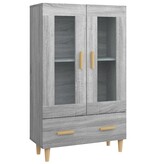 VidaXL Hoge kast 70x31x115 cm bewerkt hout grijs sonoma eikenkleurig