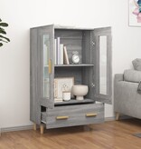 VidaXL Hoge kast 70x31x115 cm bewerkt hout grijs sonoma eikenkleurig