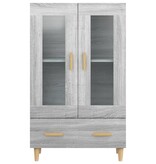 VidaXL Hoge kast 70x31x115 cm bewerkt hout grijs sonoma eikenkleurig