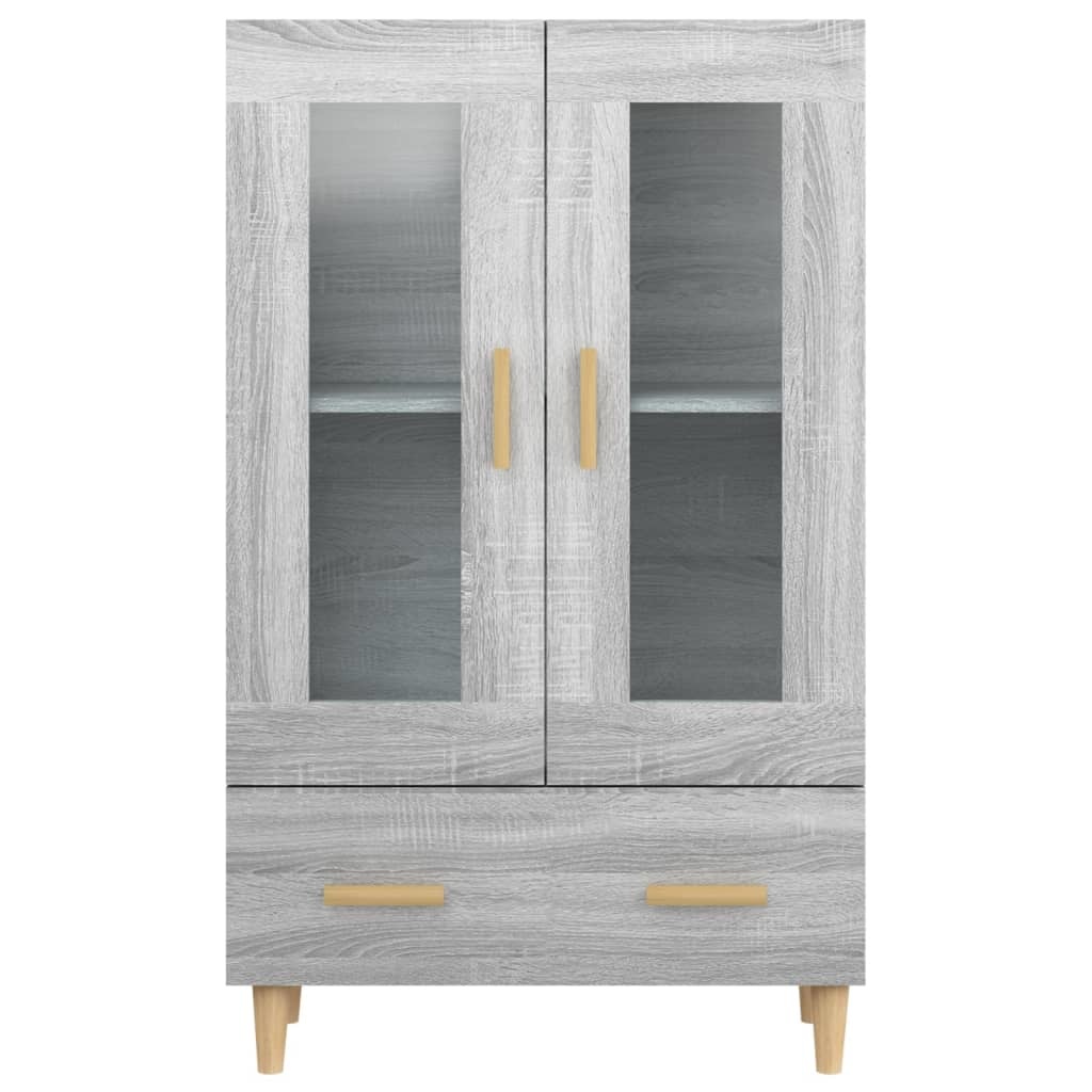 VidaXL Hoge kast 70x31x115 cm bewerkt hout grijs sonoma eikenkleurig