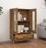 VidaXL Hoge kast 70x31x115 cm bewerkt hout gerookt eikenkleurig