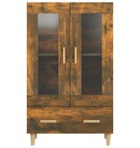 VidaXL Hoge kast 70x31x115 cm bewerkt hout gerookt eikenkleurig
