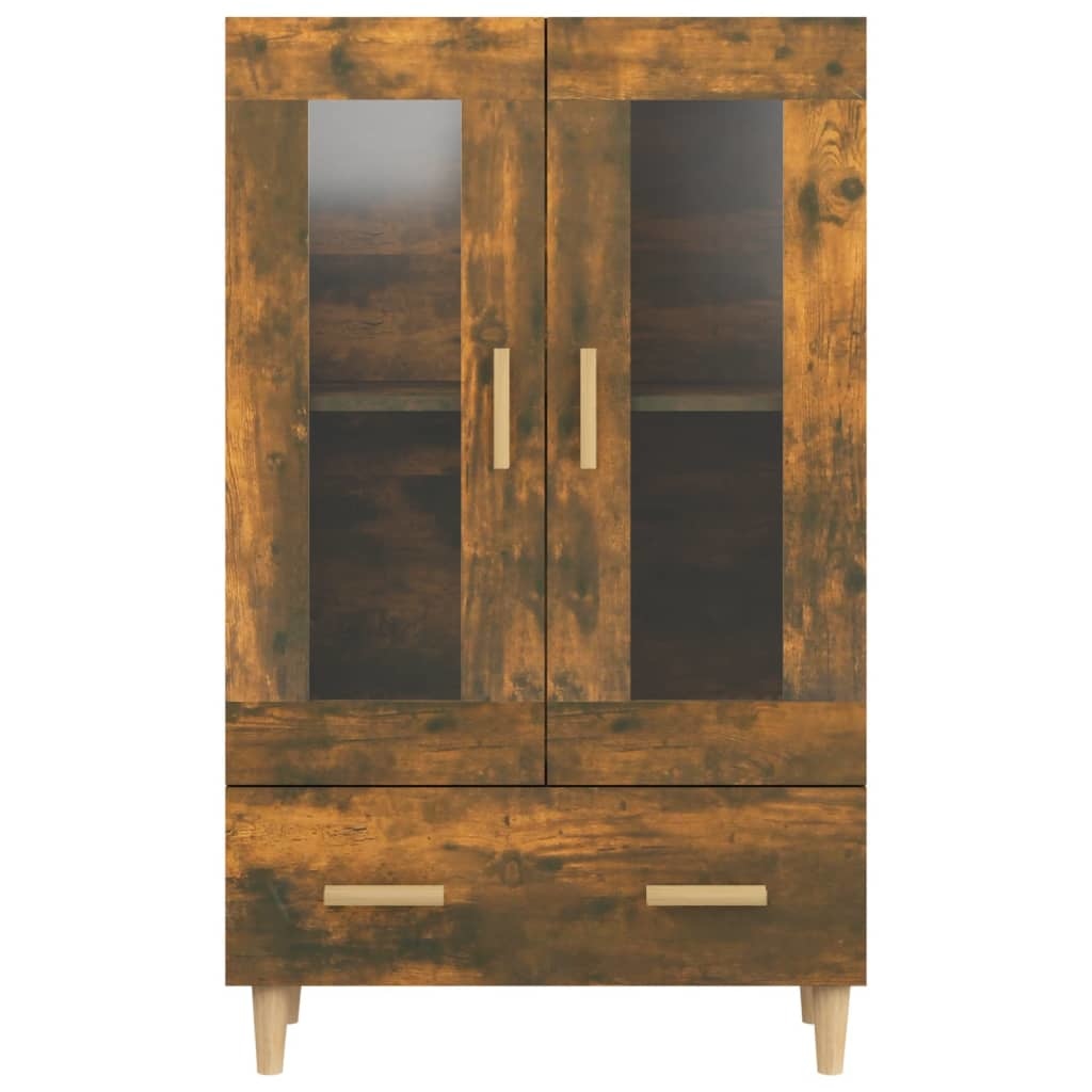 VidaXL Hoge kast 70x31x115 cm bewerkt hout gerookt eikenkleurig