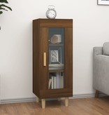 VidaXL Dressoir 34,5x34x90 cm bewerkt hout bruineikenkleurig