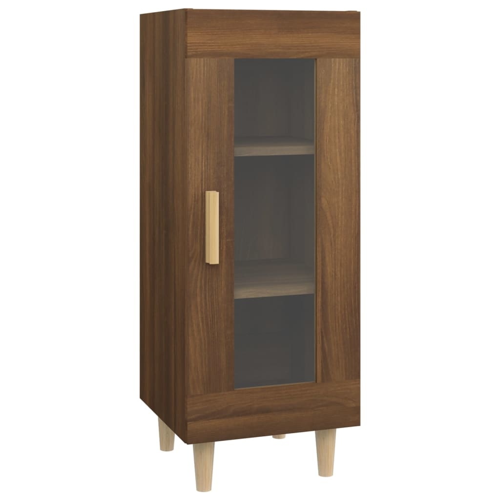VidaXL Dressoir 34,5x34x90 cm bewerkt hout bruineikenkleurig