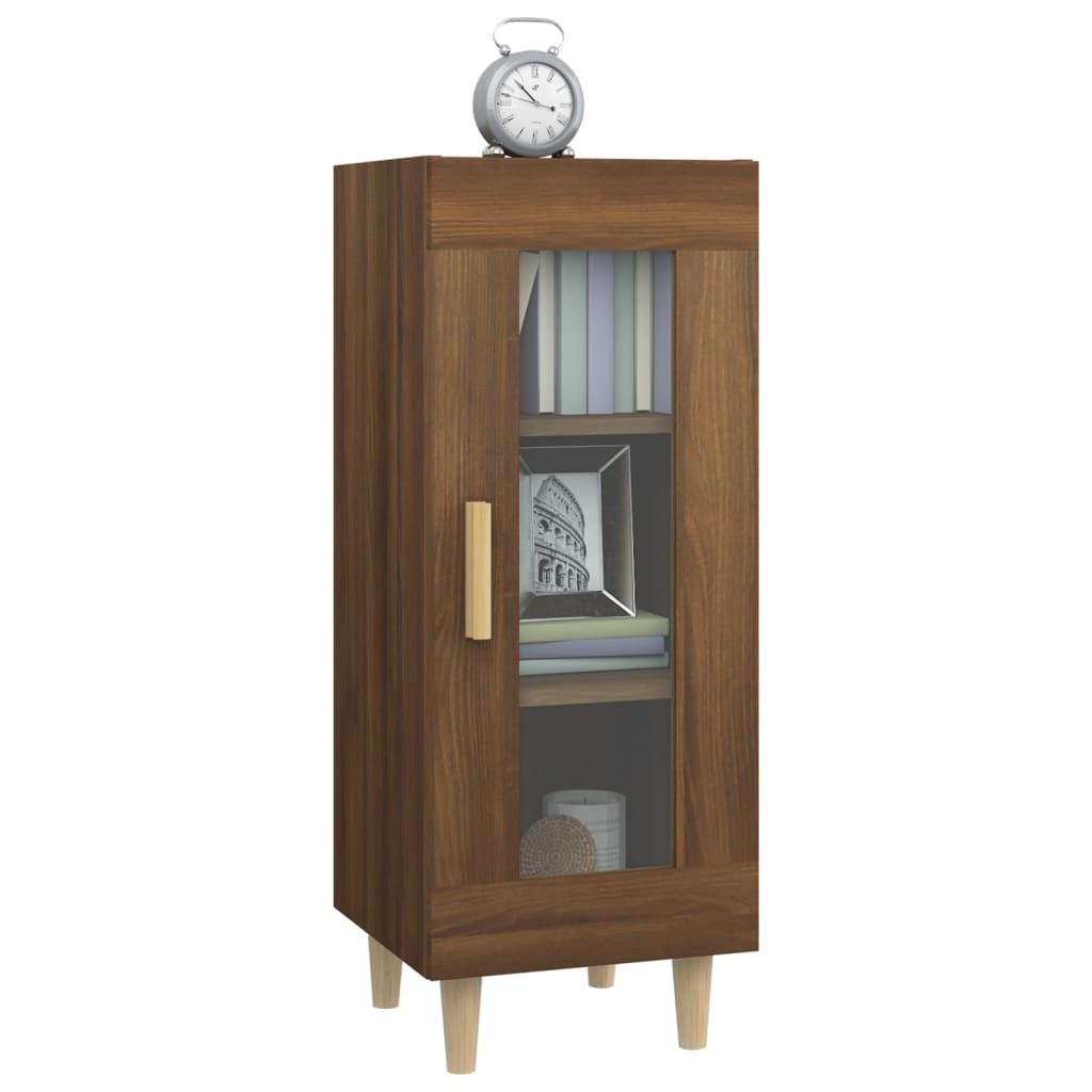 VidaXL Dressoir 34,5x34x90 cm bewerkt hout bruineikenkleurig