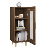 VidaXL Dressoir 34,5x34x90 cm bewerkt hout bruineikenkleurig