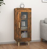 VidaXL Dressoir 34,5x34x90 cm bewerkt hout gerookt eikenkleurig