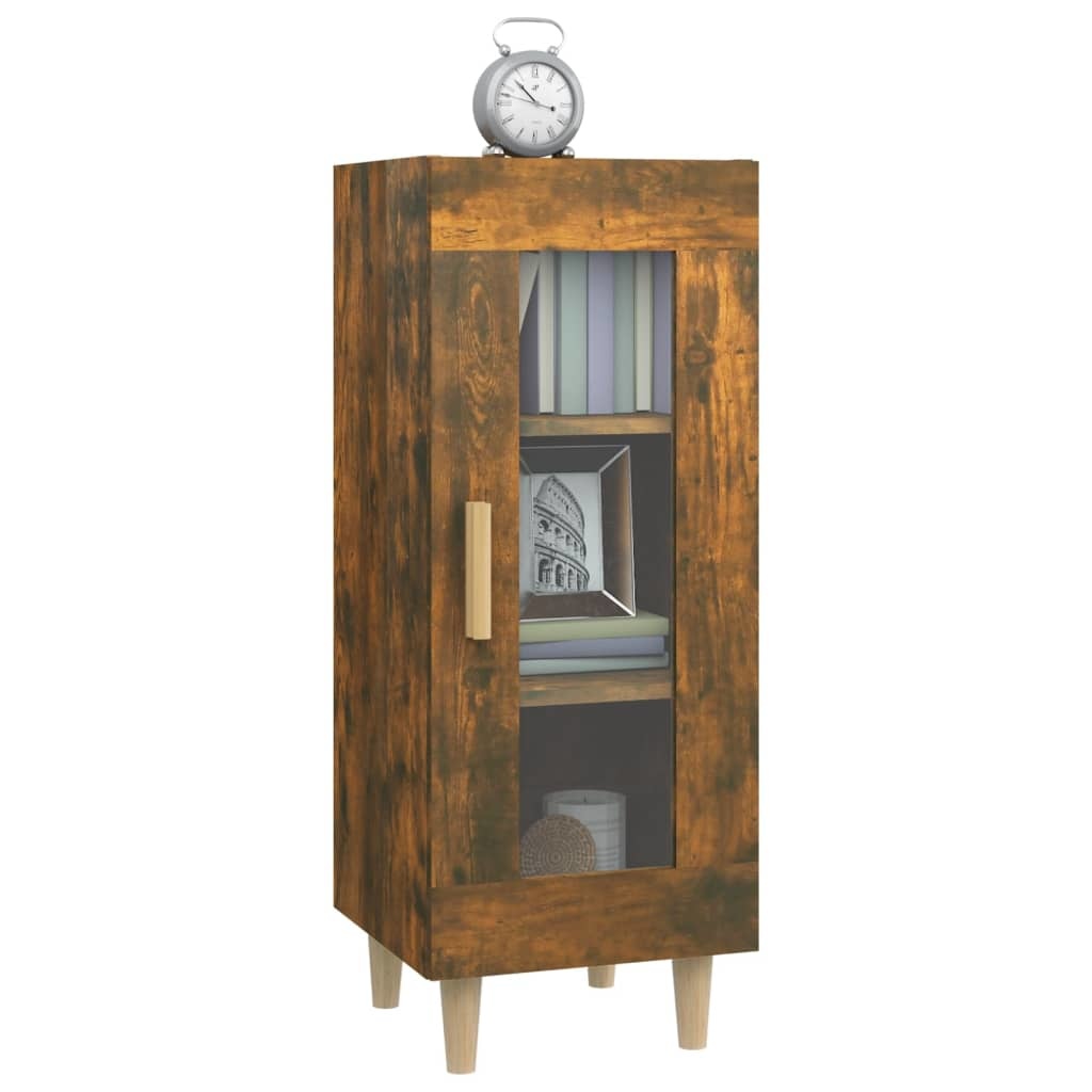 VidaXL Dressoir 34,5x34x90 cm bewerkt hout gerookt eikenkleurig