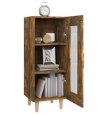 VidaXL Dressoir 34,5x34x90 cm bewerkt hout gerookt eikenkleurig