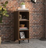 VidaXL Dressoir 34,5x32,5x90 cm bewerkt hout bruineikenkleurig