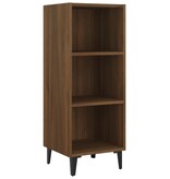 VidaXL Dressoir 34,5x32,5x90 cm bewerkt hout bruineikenkleurig