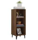 VidaXL Dressoir 34,5x32,5x90 cm bewerkt hout bruineikenkleurig