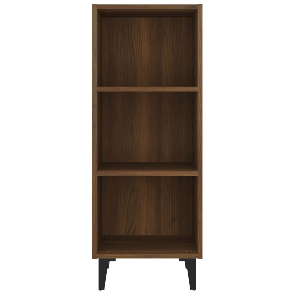 VidaXL Dressoir 34,5x32,5x90 cm bewerkt hout bruineikenkleurig