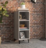VidaXL Dressoir 34,5x32,5x90 cm bewerkt hout grijs sonoma eikenkleurig