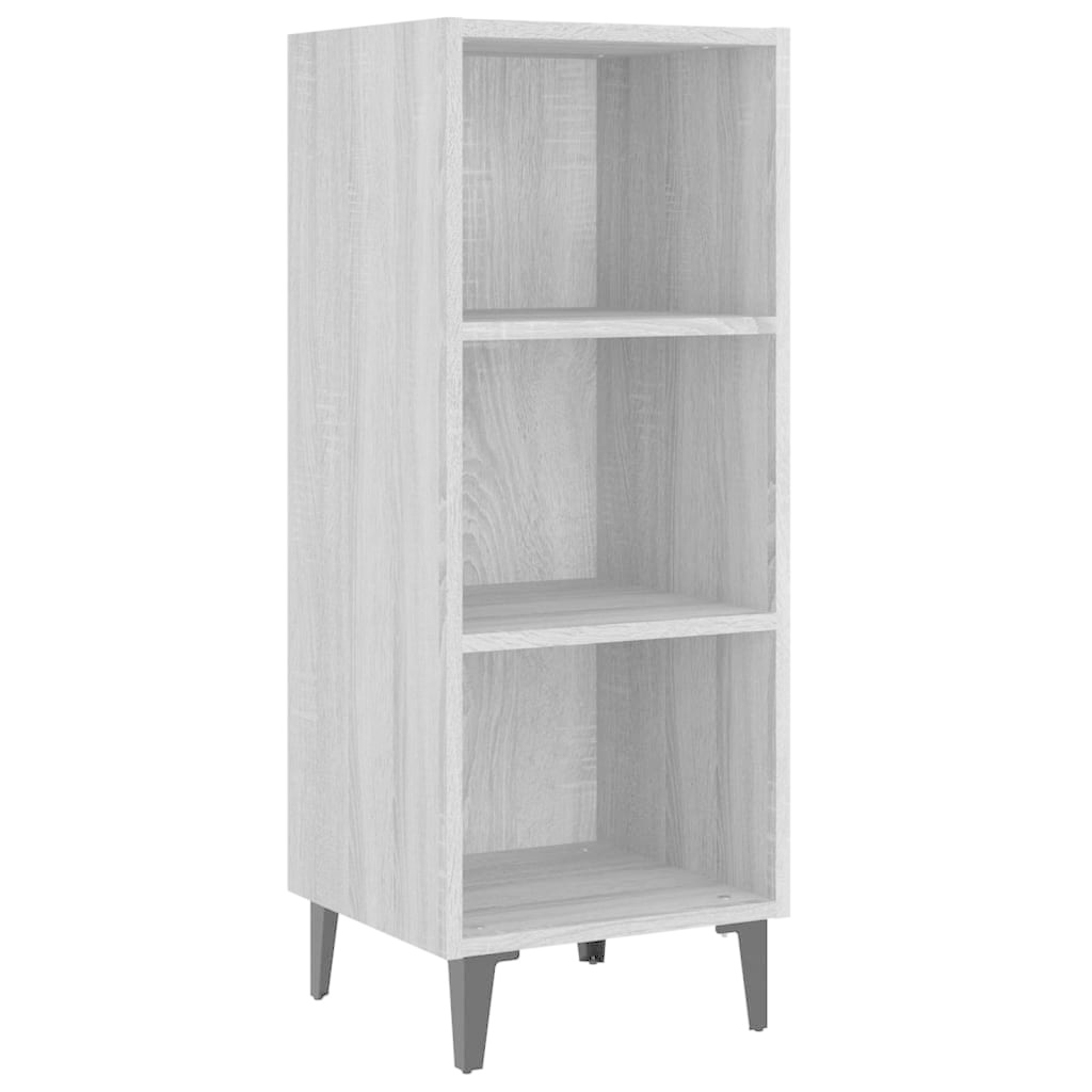 VidaXL Dressoir 34,5x32,5x90 cm bewerkt hout grijs sonoma eikenkleurig