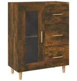 VidaXL Dressoir 69,5x34x90 cm bewerkt hout gerookt eikenkleurig