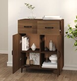 VidaXL Dressoir 69,5x34x90 cm bewerkt hout bruineikenkleurig
