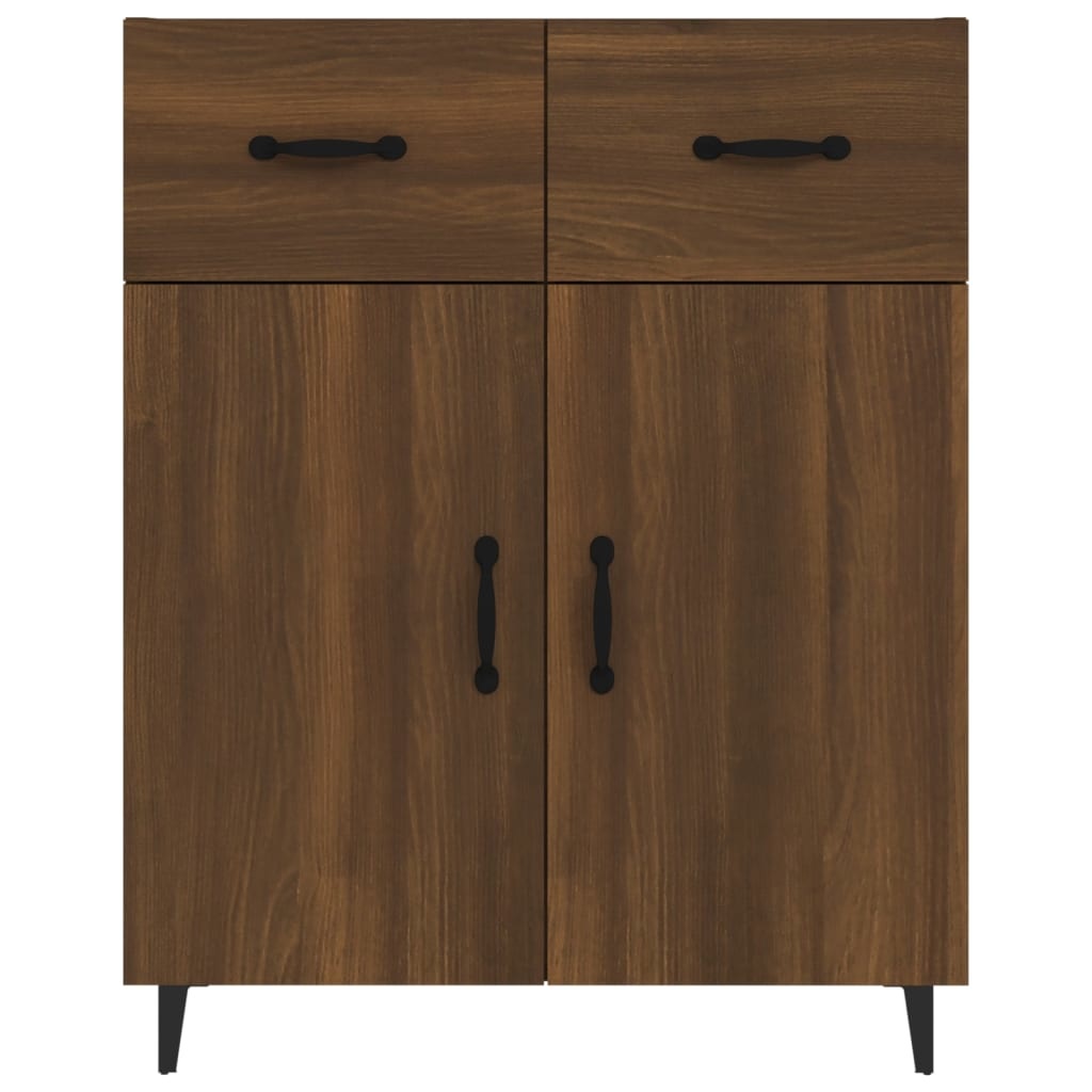 VidaXL Dressoir 69,5x34x90 cm bewerkt hout bruineikenkleurig