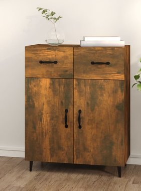 VidaXL Dressoir 69,5x34x90 cm bewerkt hout gerookt eikenkleurig